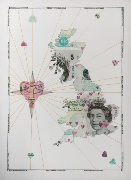 I Heart Art UK Map print.