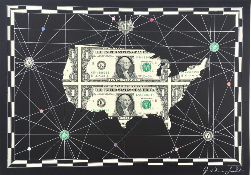 US Dollar Map of The USA